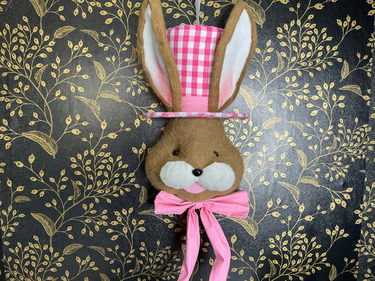 Brown bunny w/Pink hat - 63801PK