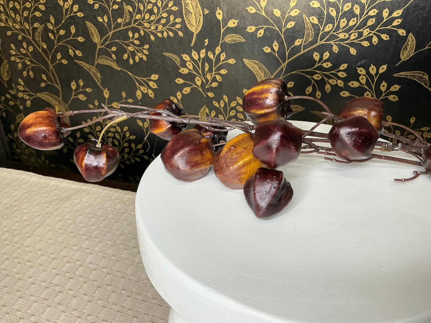 Mocha Lantern Fruit Branch, F495/L-MOC