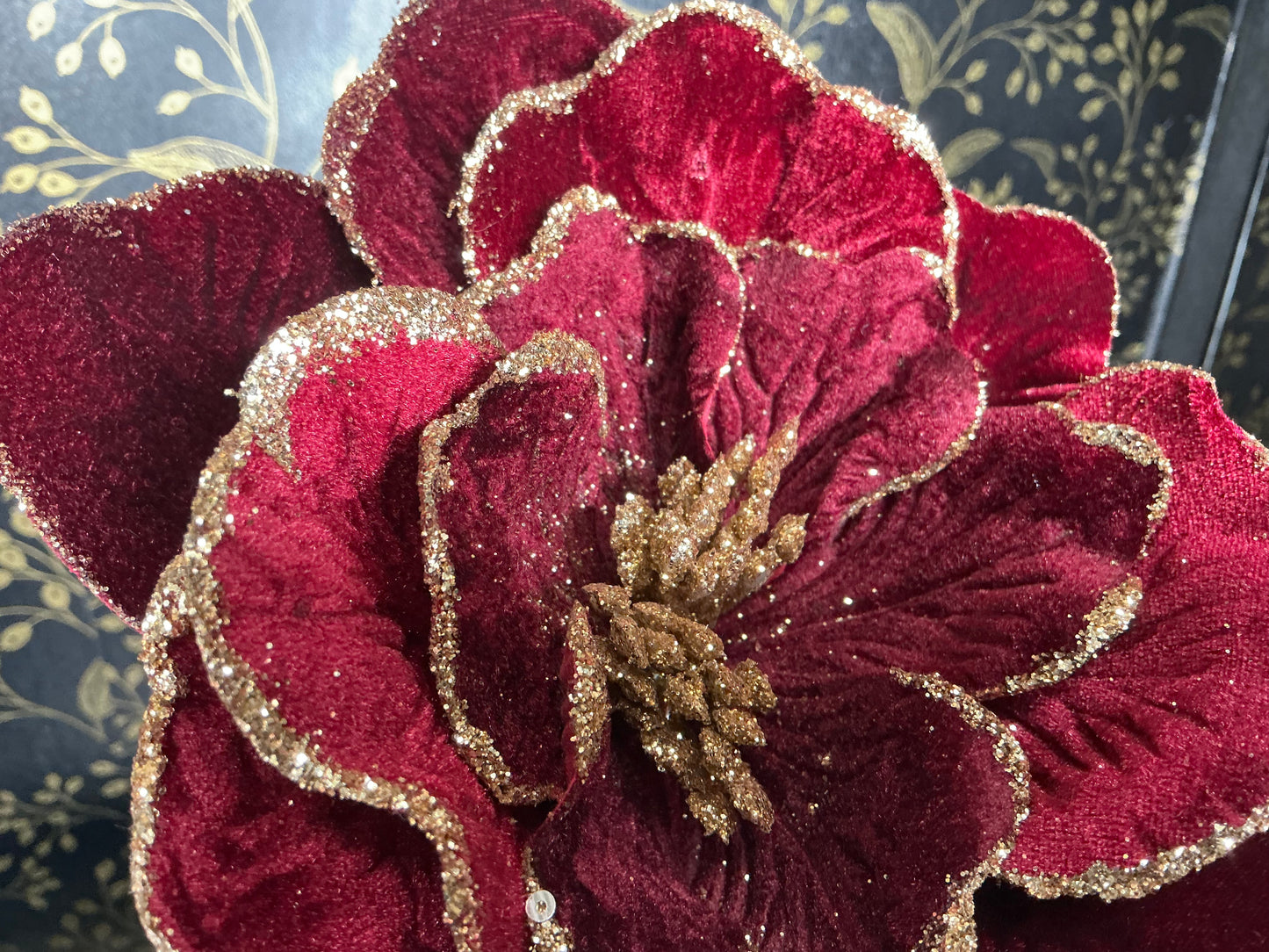 Burgundy Velvet Peony Stem