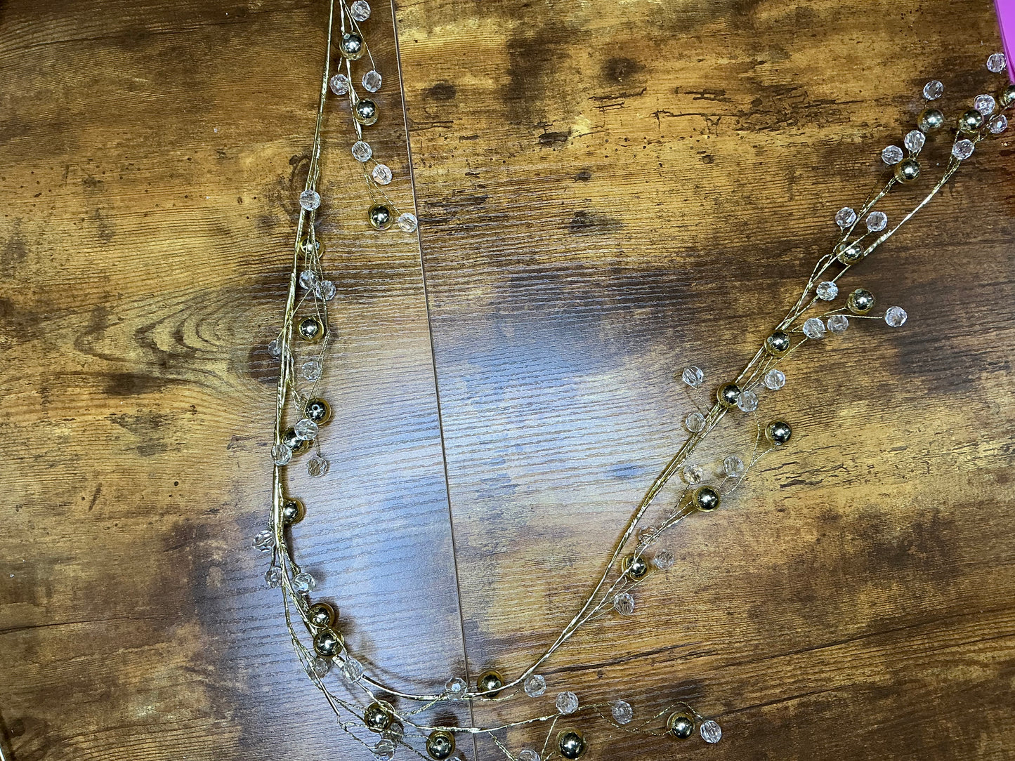 Gold and crystal garland, XA351-GO