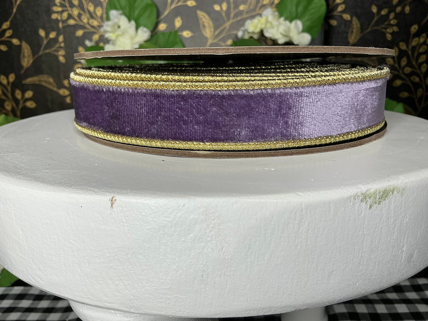 Lavender velvet ribbon, 1” - d stevens