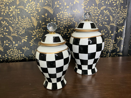 Checkered Jar set, Mark Roberts
