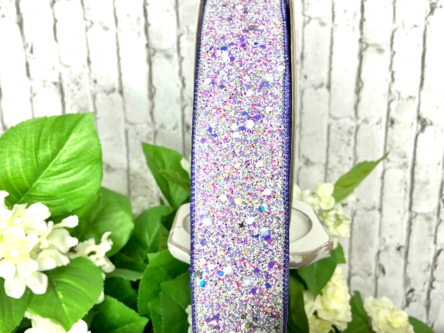 Lavender glitter ribbon, D Stevens, 18-4366