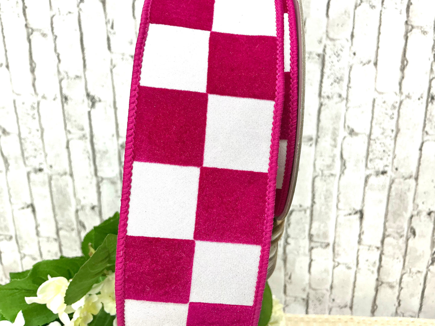 Maxi Checks, Pink, Farrisilk Designer Ribbon, SR006-08