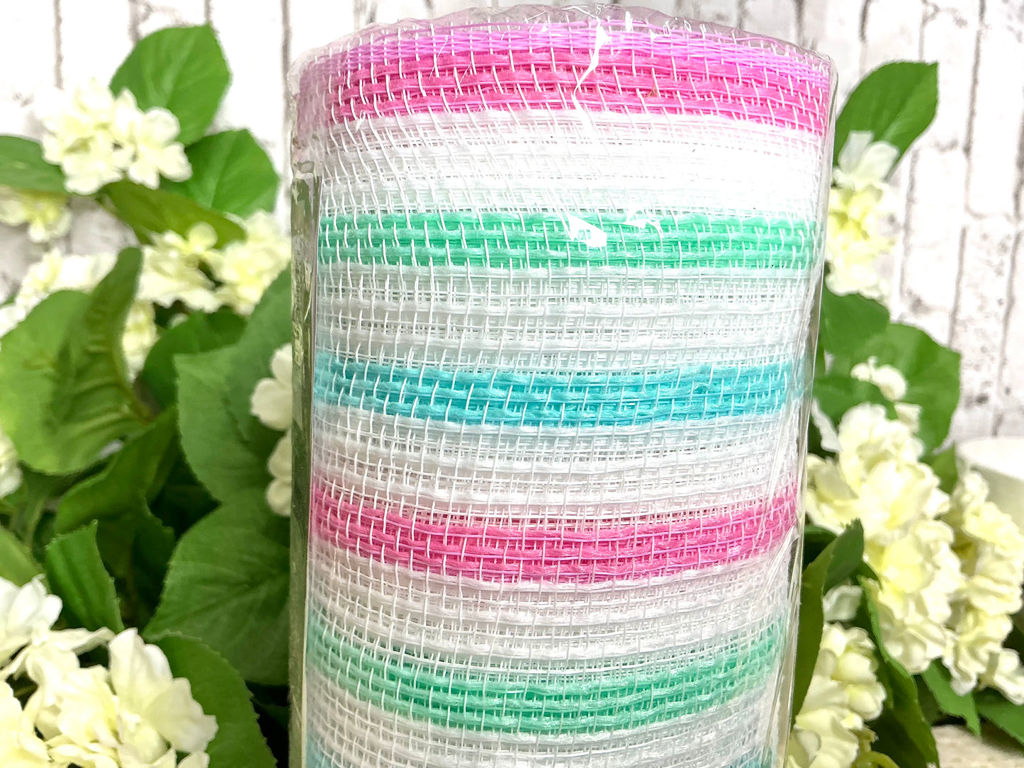White with pastel stripes Mesh, RY8338AT