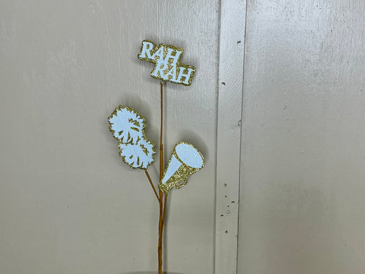 Cheer pick, gold/white, MN009108