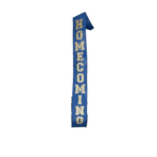Homecoming Ribbon, Navy Blue/Gold, 1.5”x100FT