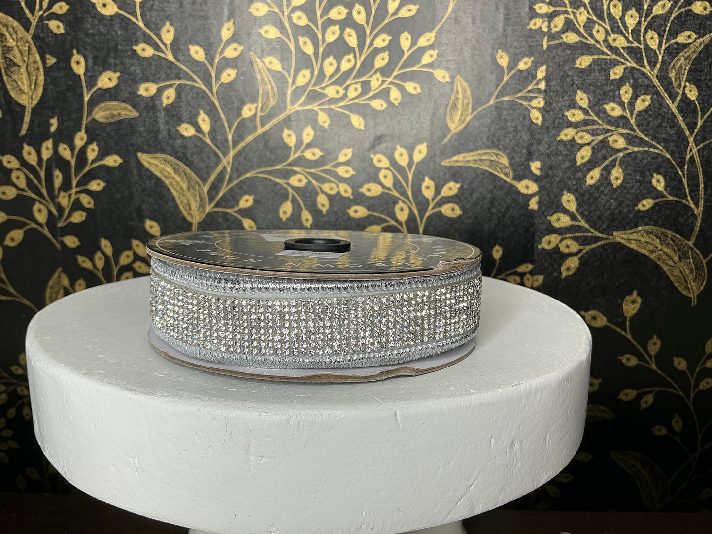 Silver bling ribbon, Nancy Brown, 1”x5YD, 25-800-4