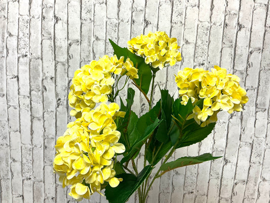 Yellow Hydrangea bush, 22”, MTF24160