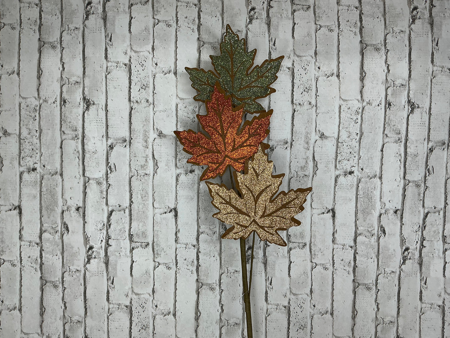 Fall glitter leaves pick, HA903638