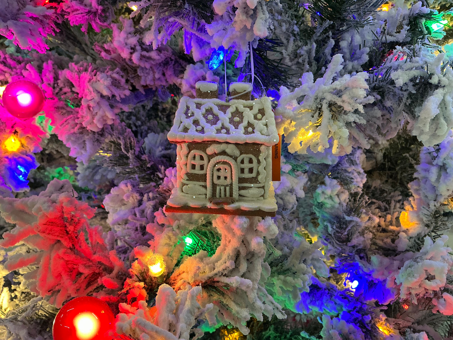 Gingerbread house ornament w/ 2 chimney, 4416149