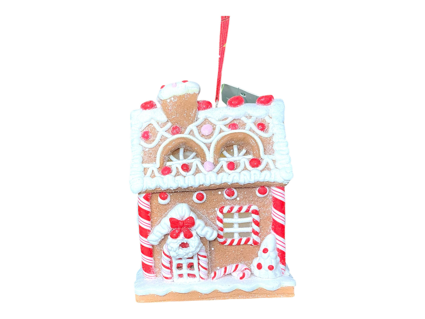 Colorful gingerbread house ornament, Light-up, 4316088