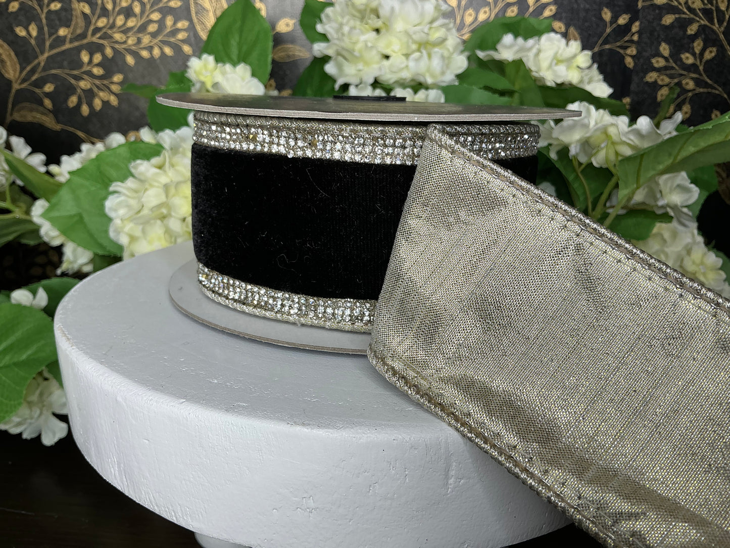 Winter diamonds Ribbon, Farrisilk Designer ribbon