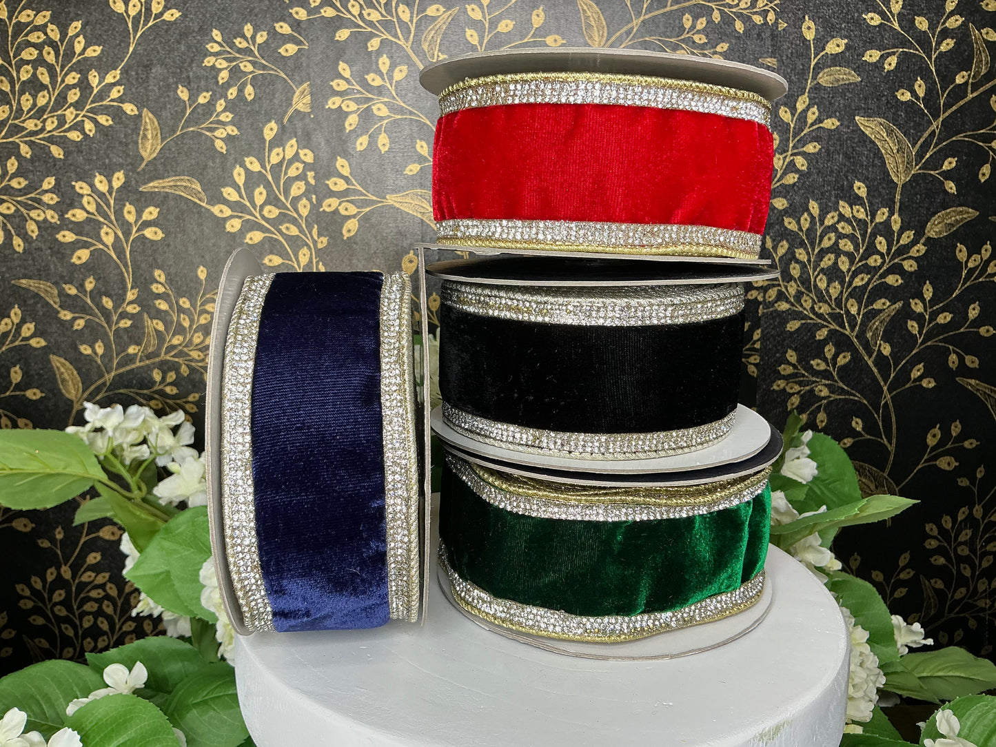 Winter diamonds Ribbon, Farrisilk Designer ribbon