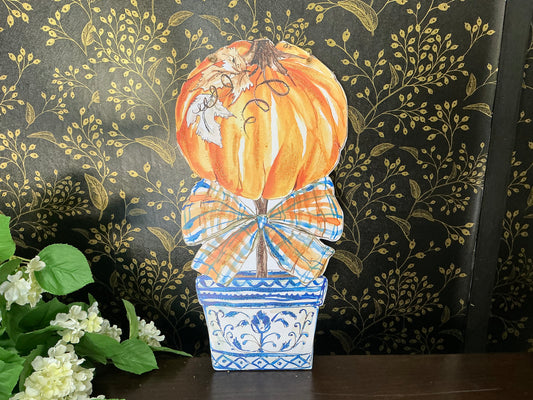 Pumpkin chinoiserie Door hanger