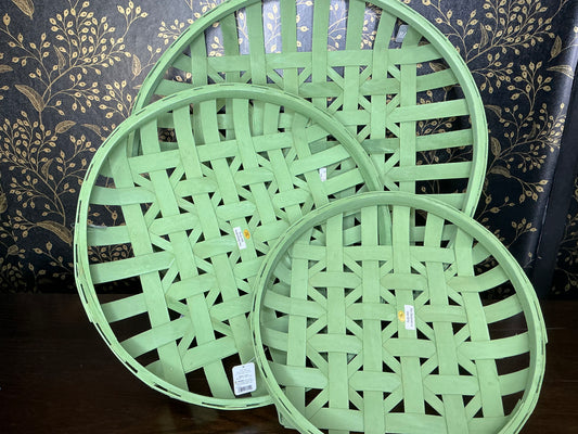 Green round tobacco baskets, 4220255
