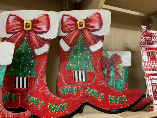 Christmas Boots, Large, Round Top Collection