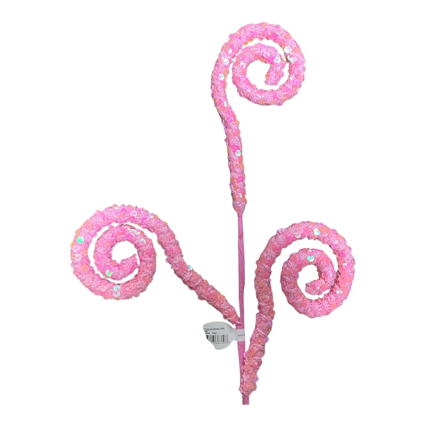 Pink Sequin Curl Spray, MT26938-PINK