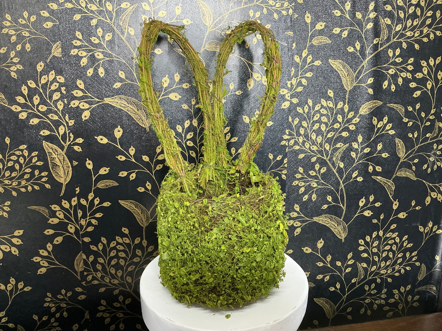 Moss bunny basket - 63656GN