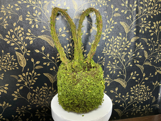 Moss bunny basket - 63656GN