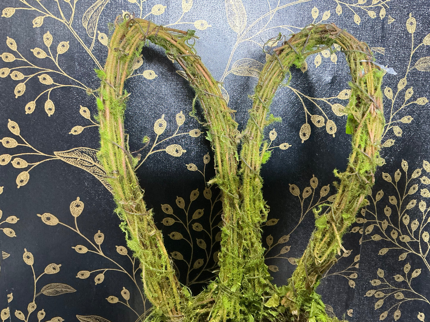 Moss bunny basket - 63656GN