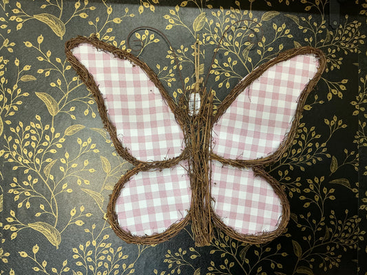 Light Pink Butterfly - Grapevine Shape