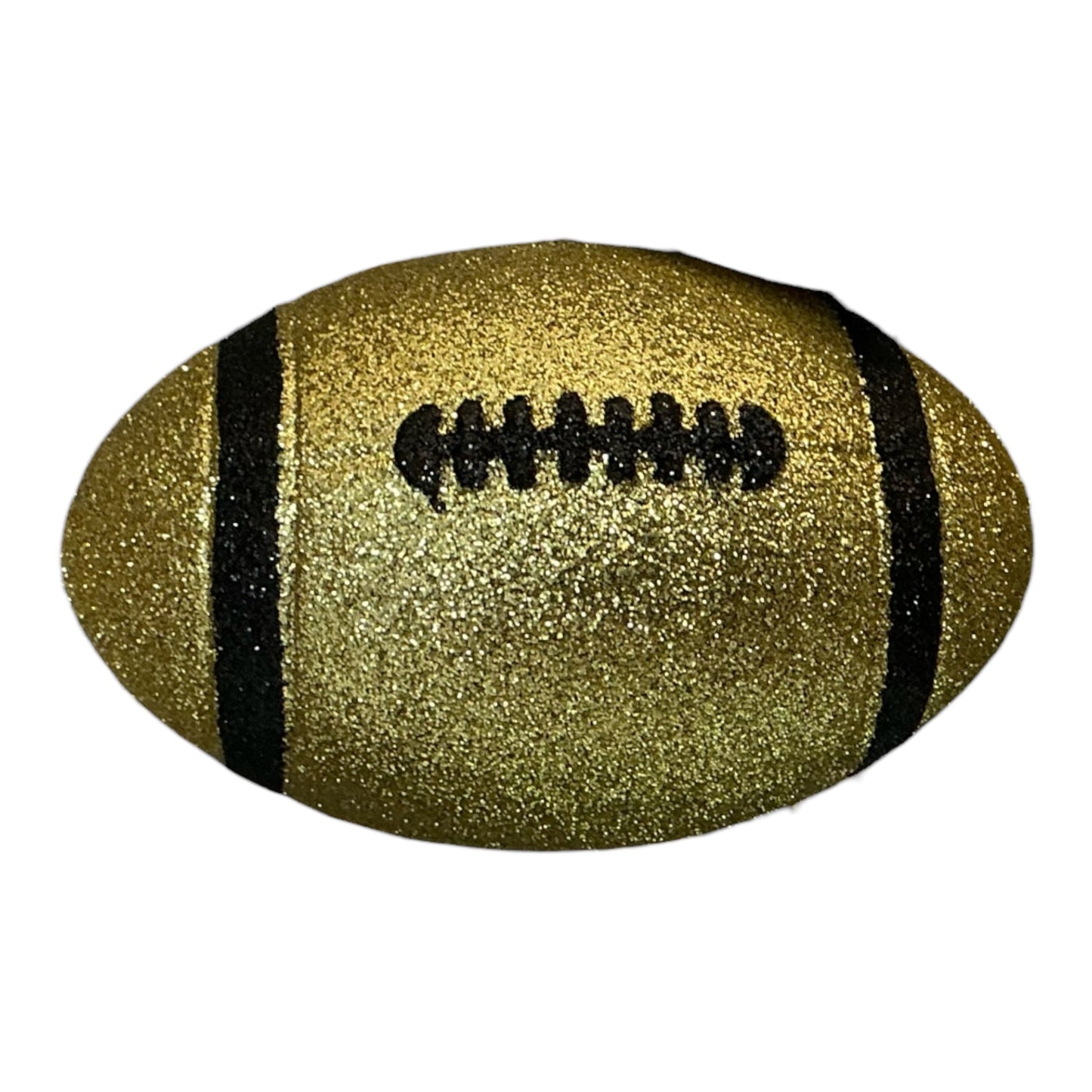 Glitter football homecoming ornament - Gold/Black
