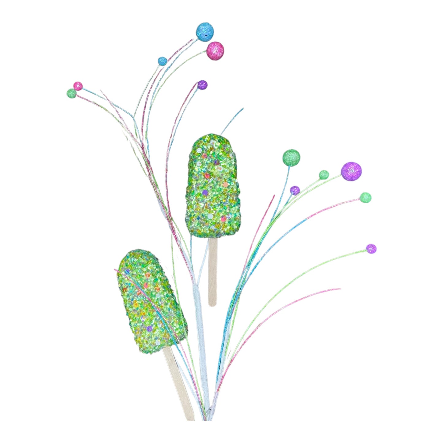 Green Sequin Popsicle Spray