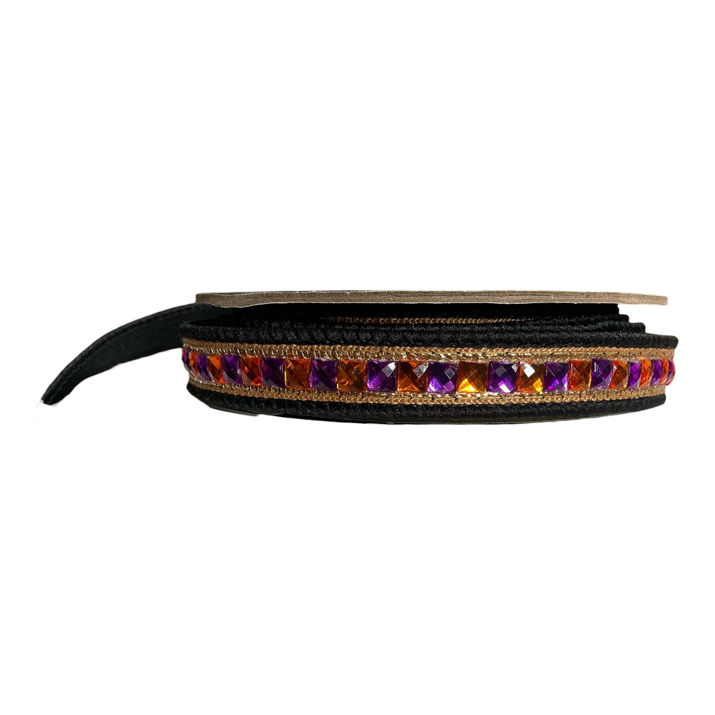Bedazzled Ribbon, Purple and Orange, Farrisilk