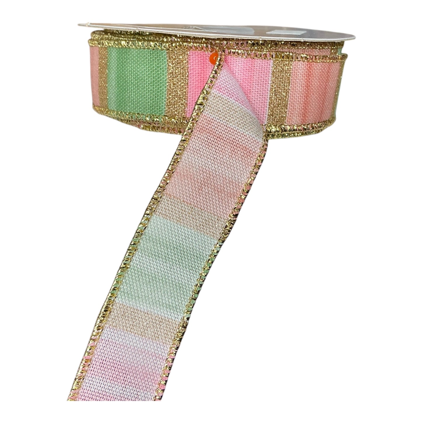 Pink/Green/Gold Stripe Ribbon
