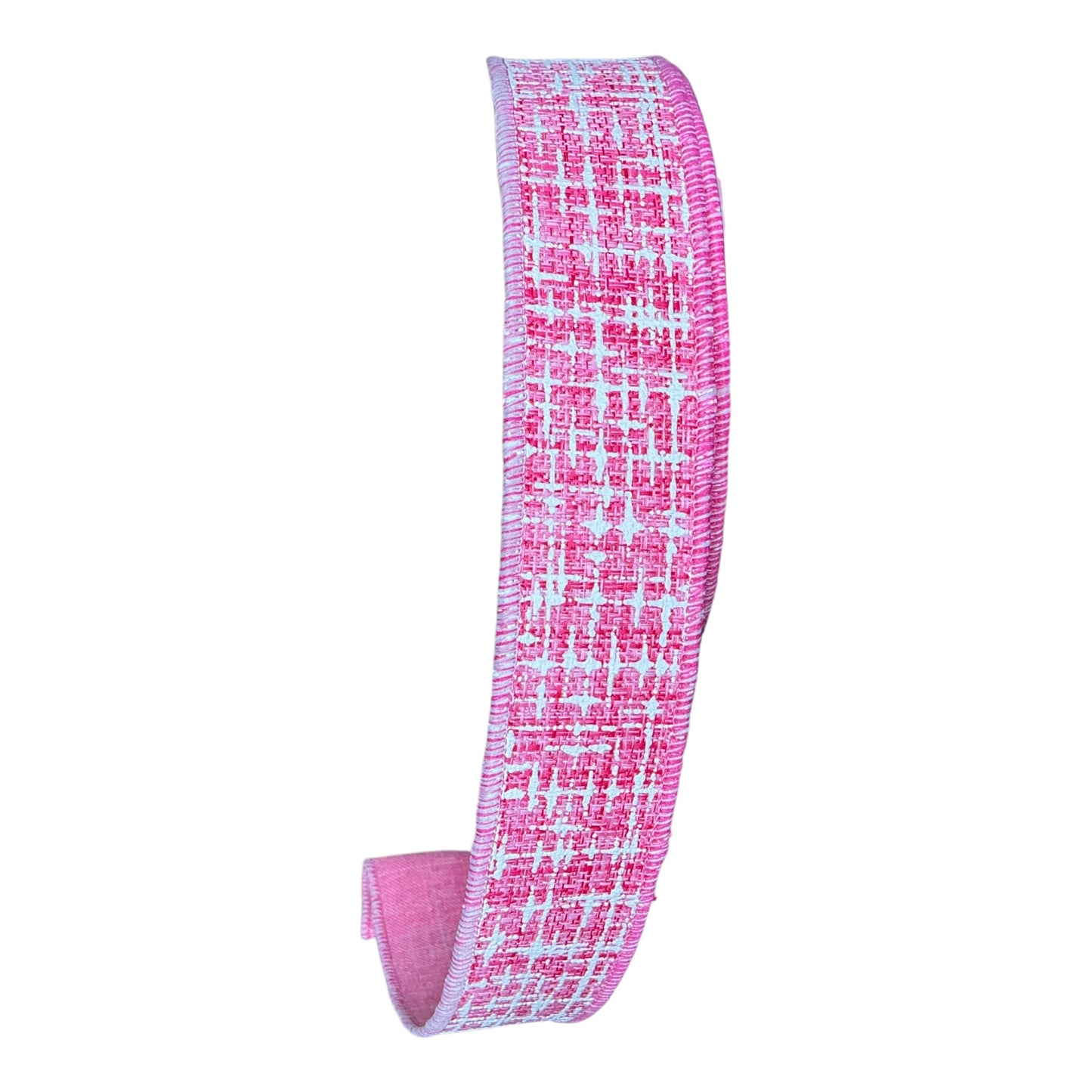 Pink Knit Look Ribbon - D’Lux