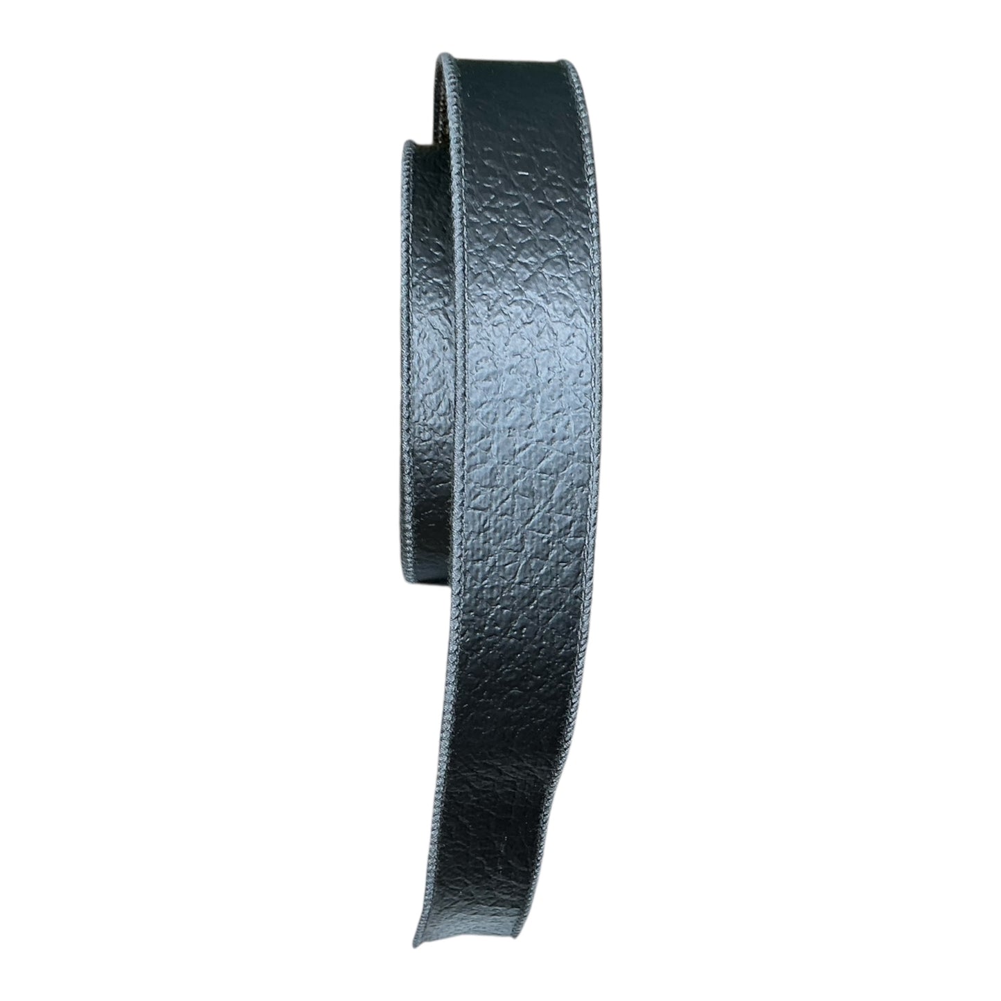 Faux Leather ribbon - Black/Gold