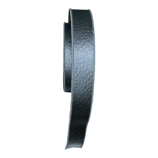 Faux Leather ribbon - Black/Gold