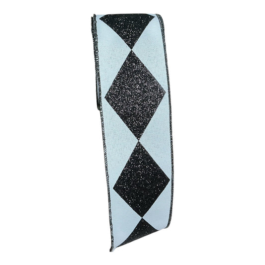 Black/White Harlequin Ribbon