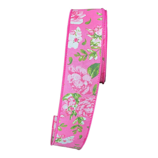Pink Floral Ribbon