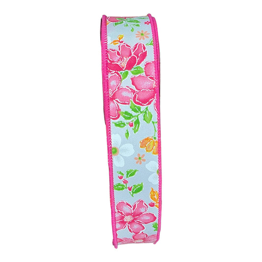 Watercolor Flowers Ribbon