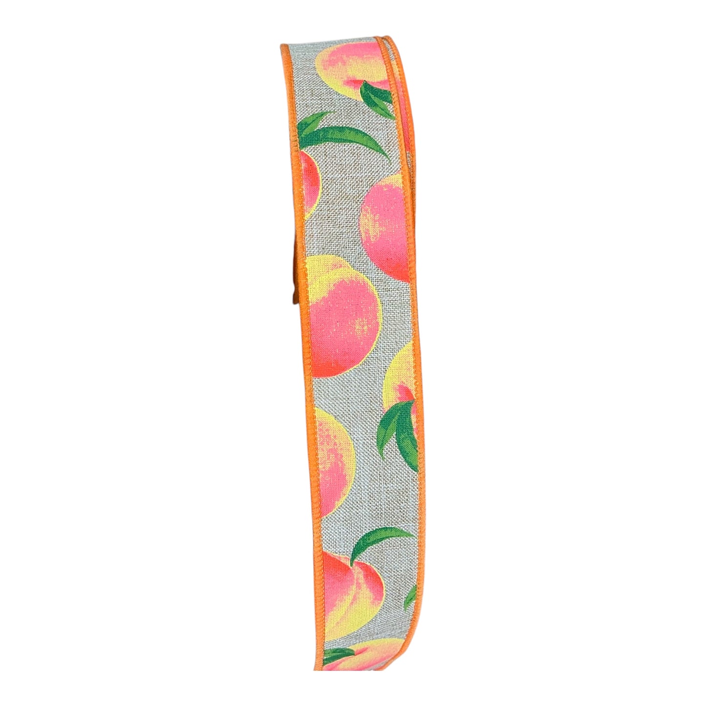Burlap Ribbon with Peaches
