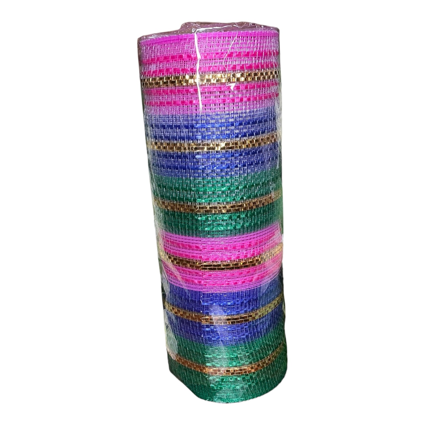 Stripe Mesh - Pink/Royal/Green/Gold