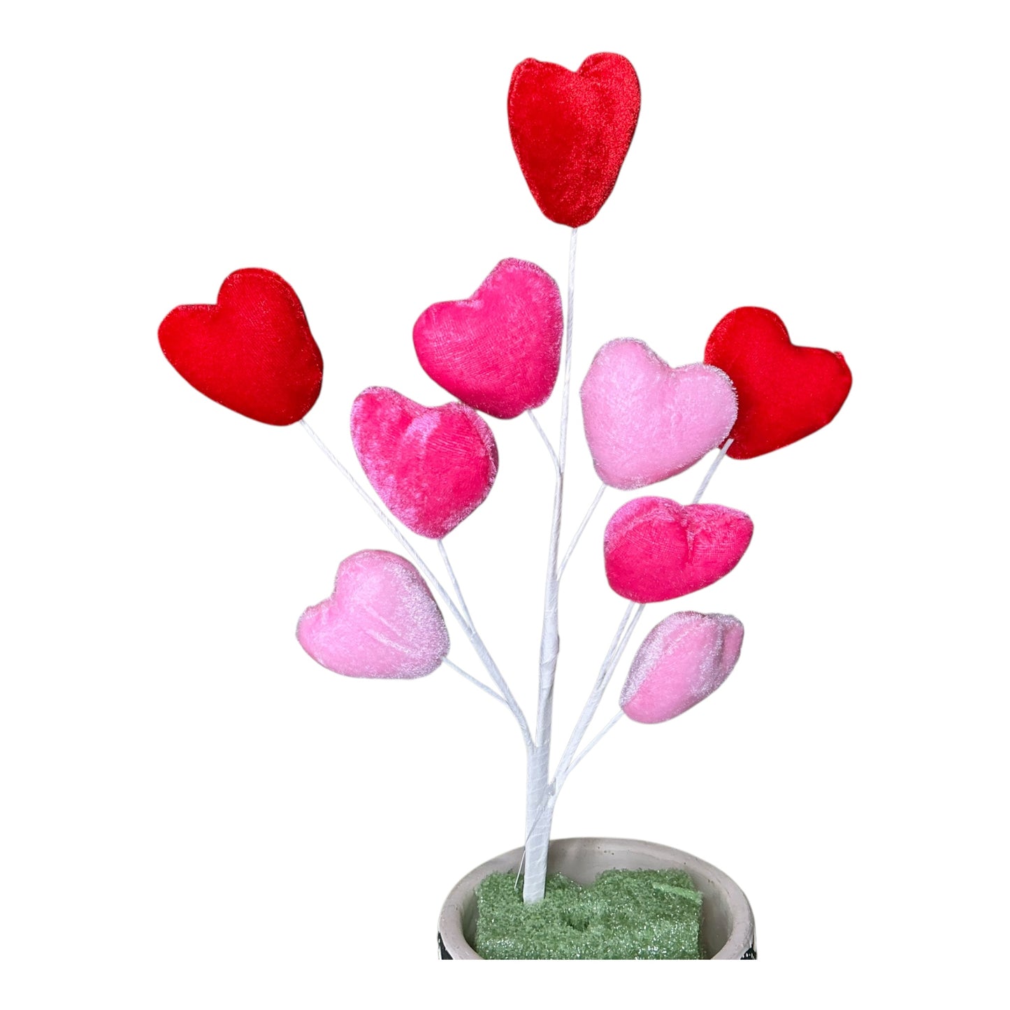 Red/Pink Velvet Heart Spray