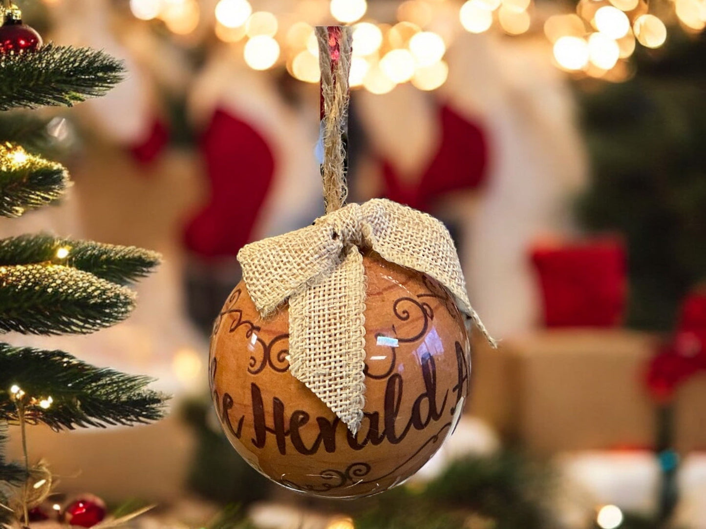 Hark! The Herald Angels Sing Christmas Ornament, Wreath Embellishments