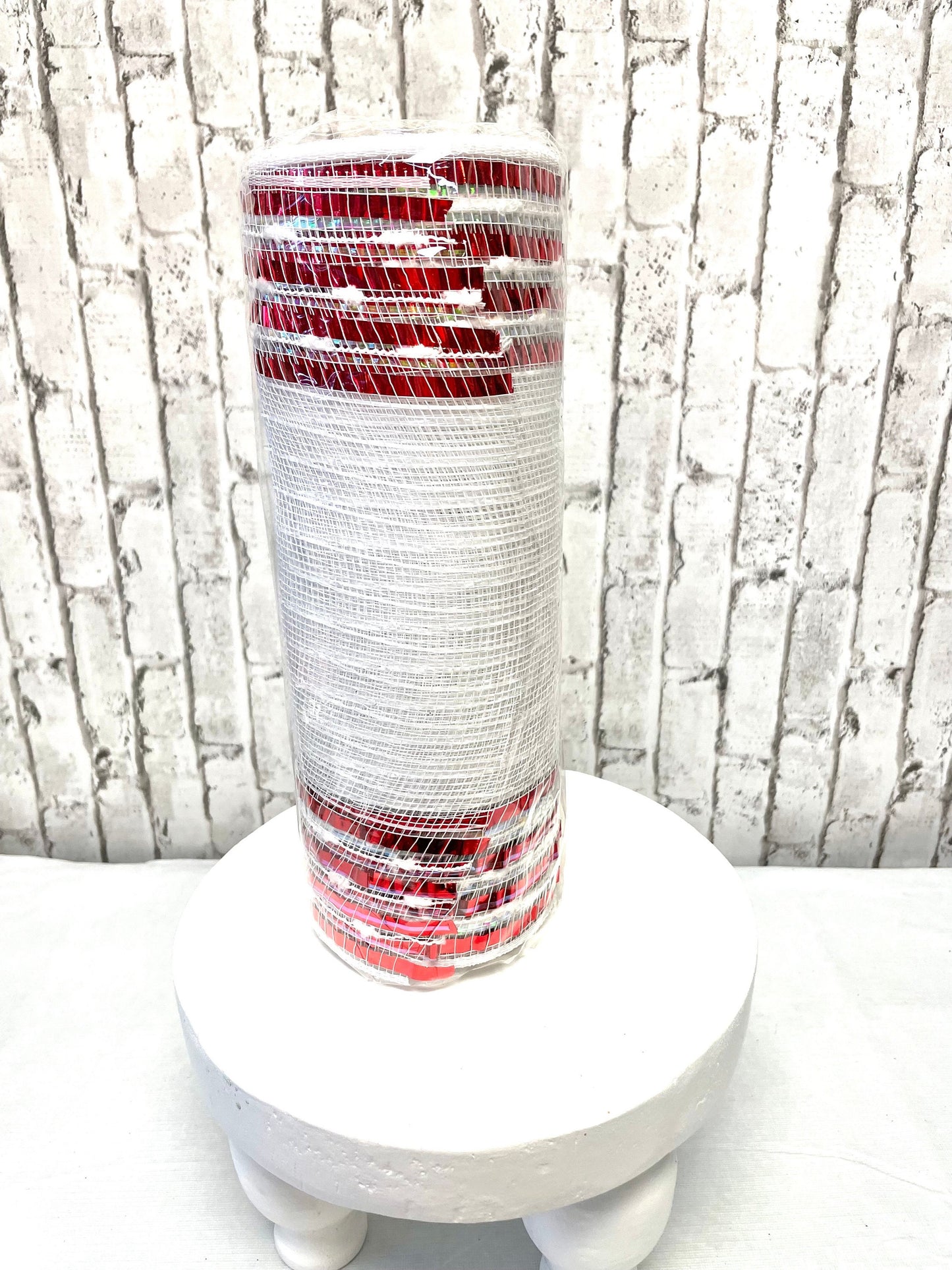white mesh with red metallic border, RY8213A2