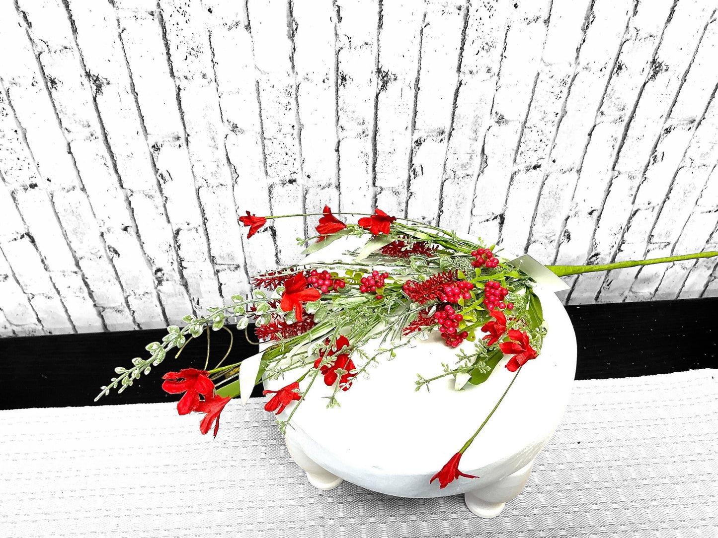 Red Flower and Berry Spray, FH807124