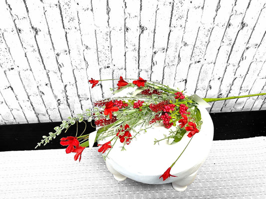 Red Flower and Berry Spray, FH807124