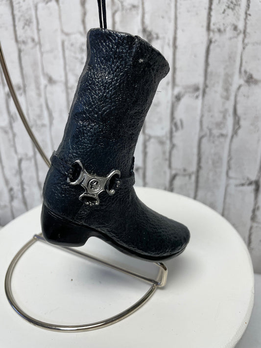 black boot Christmas ornament