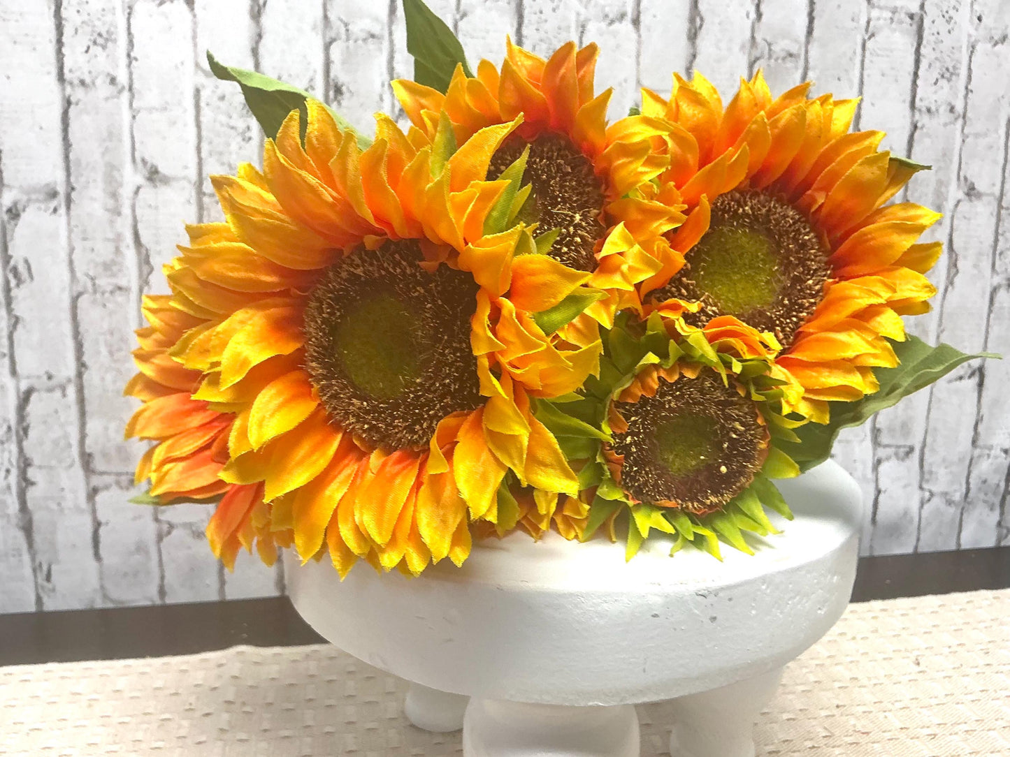Orange sunflower bush, 16”, 5698