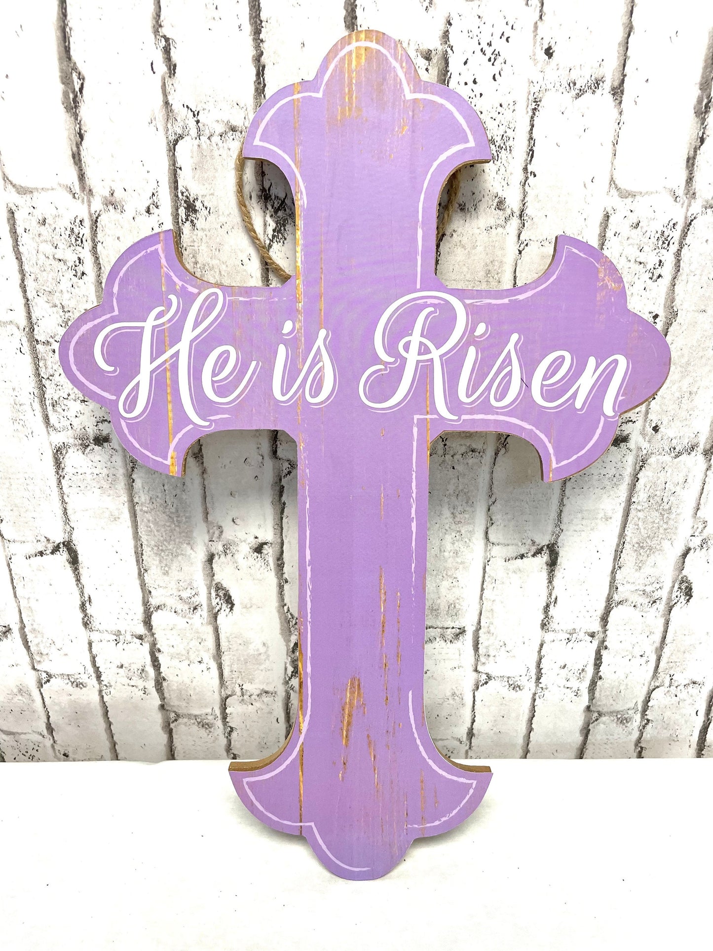 Easter he has risen cross sign