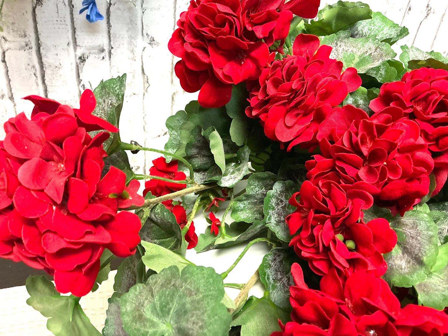 Hanging Summer Geranium Plant X12, 22”, Real Touch, Red Geranium, MTF21533