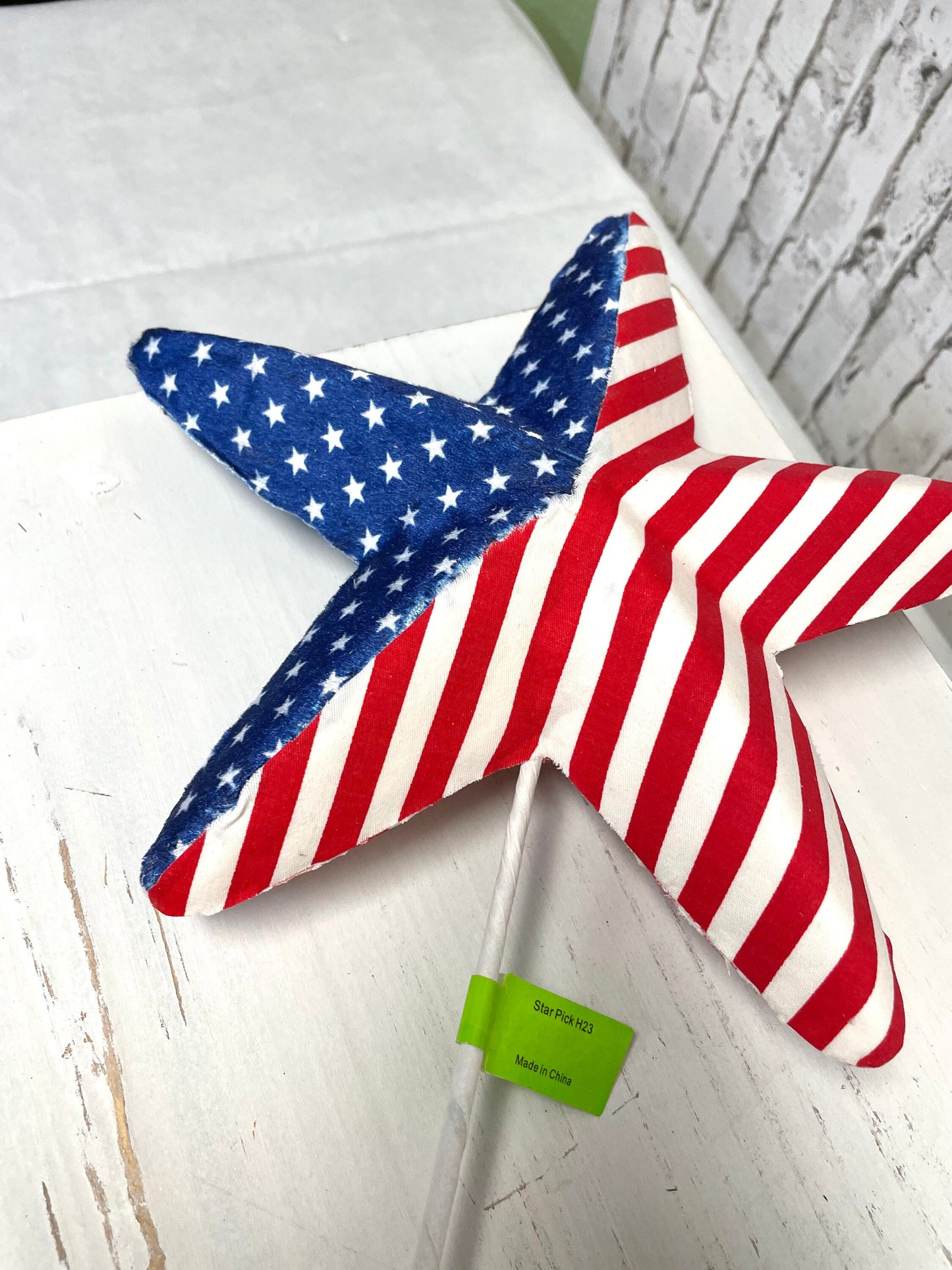 Patriotic star pick, patriotic flag star pick, 74227RWB, patriotic pick, star pick, summer patriotic star pick