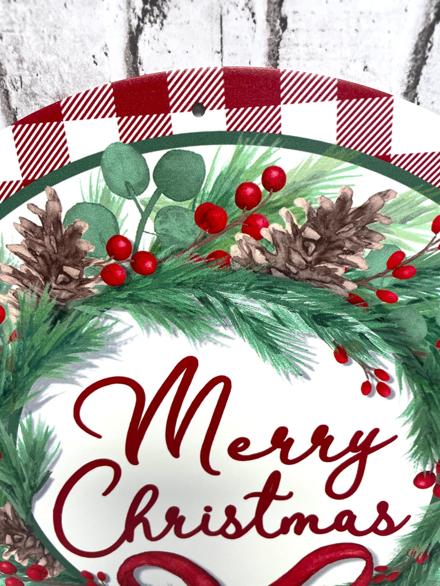 Christmas sign, red merry Christmas wreath sign, Christmas wreath sign, merry Christmas sign, MD0977