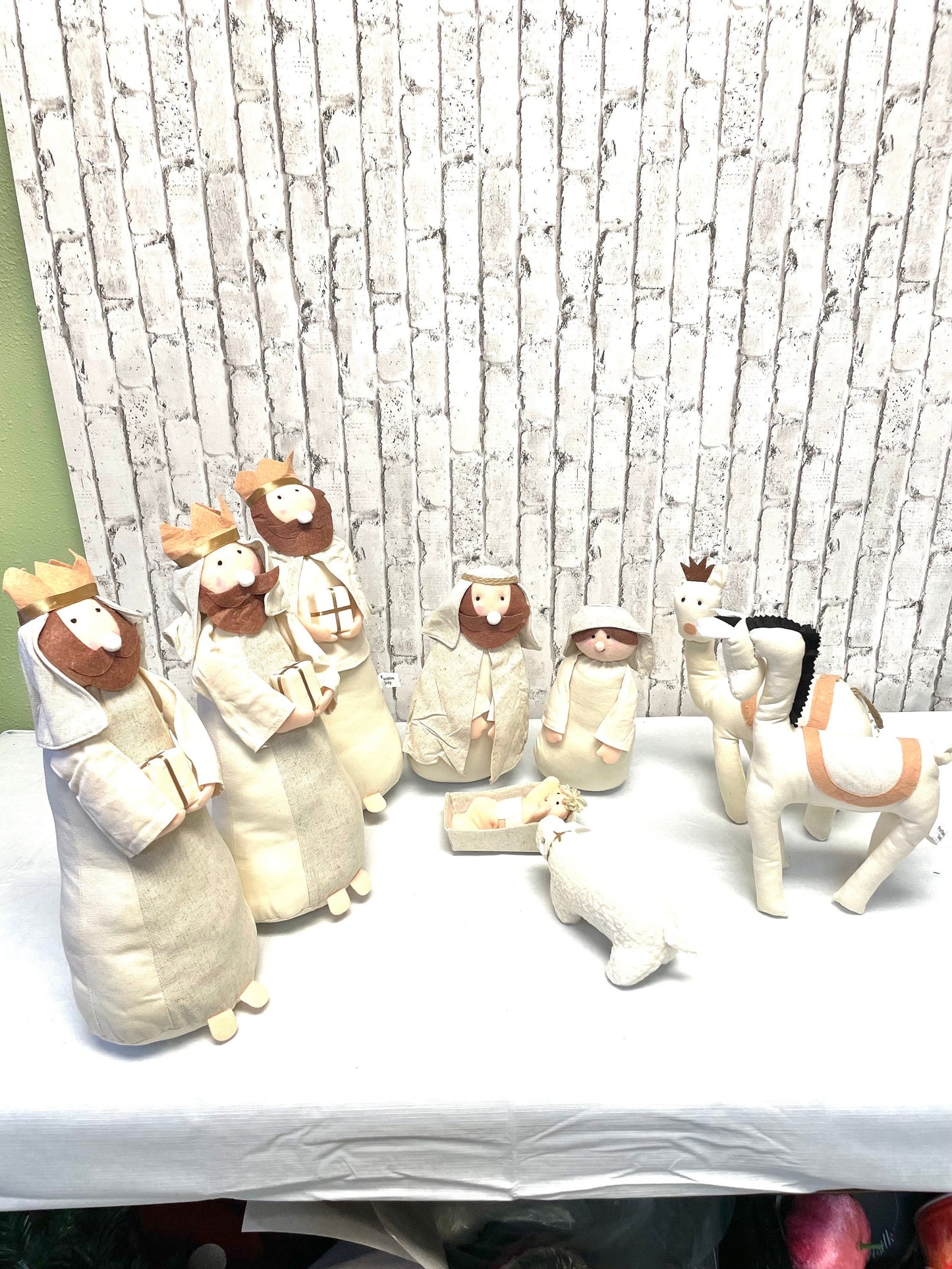 stuffed Nativity, 4416113, 8 piece Nativity, 15 inch  Nativity, Christmas home decor, holiday decor